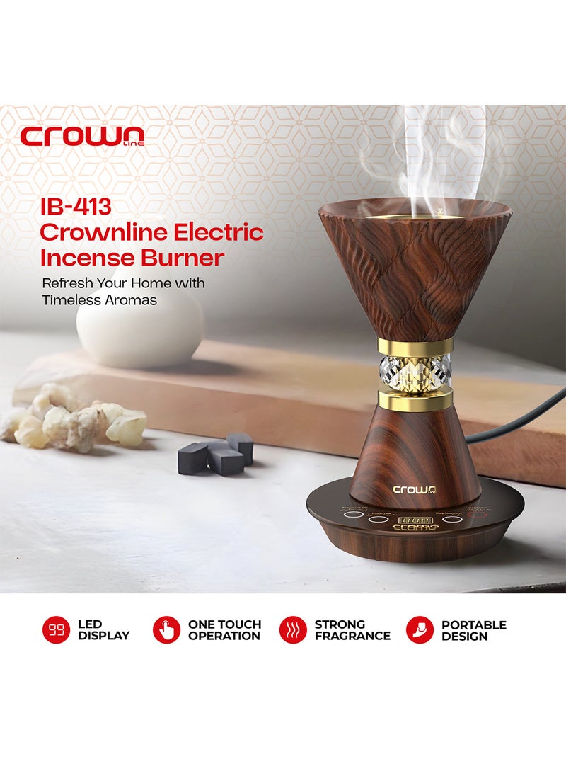 Crownline مبخرة كهربائية Crownline IB-413، 220-240 فولت، 50-60 هرتز، 300-360 وات، متوافقة مع الزيوت العطرية والبخور وخشب النسر  - Image 2
