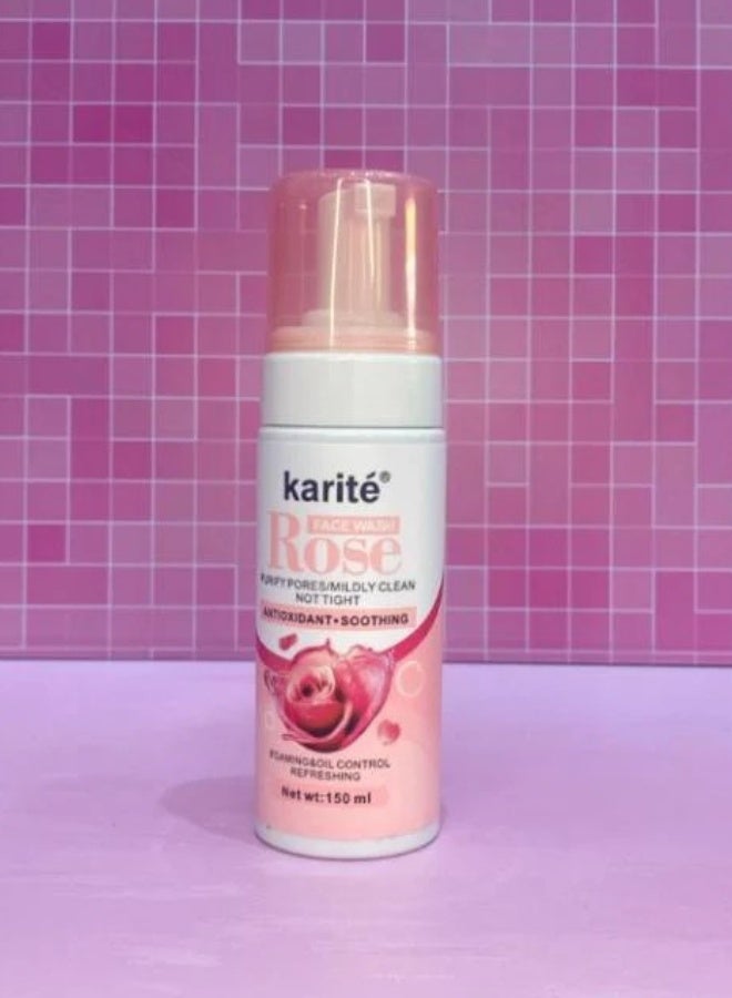 كاريت غسول الوجه كاريتي بالورد 150 مل منظف عميق ومرطب ومفتح للبشرة يمنح نعومة وإشراقة طبيعية - Image 2