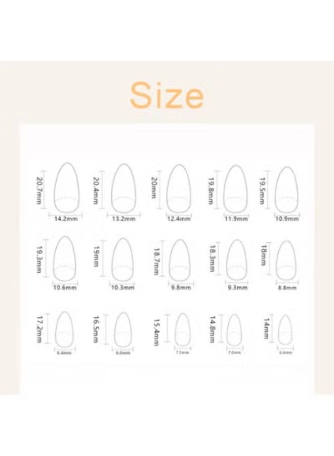 ريزونيكس 24 قطعة من أظافر الضغط باللون الأحمر النبيذي - أظافر أكريليك صناعية لامعة متوسطة الحجم بلون اللوز، قابلة لإعادة الاستخدام، تغطية كاملة، أظافر لاصقة للنساء، ديكور مانيكير منزلي الصنع - Image 4