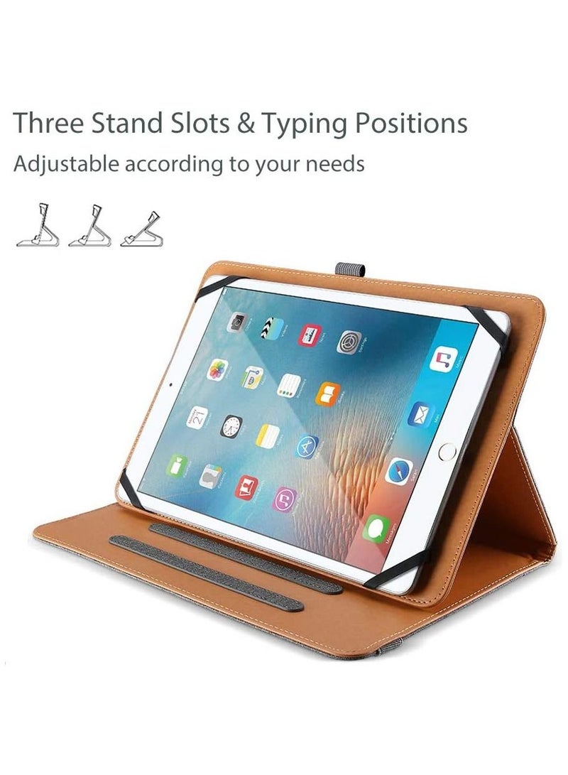 Procases Universal Case for 9-10 inch Tablet, Stand Folio Universal Tablet Case Protective Cover for 9" 10.1" Touchscreen Tablet, with Adjustable Fixing Band and Multiple Viewing Angles -Grey - Image 3