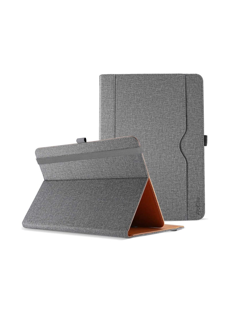 Procases Universal Case for 9-10 inch Tablet, Stand Folio Universal Tablet Case Protective Cover for 9" 10.1" Touchscreen Tablet, with Adjustable Fixing Band and Multiple Viewing Angles -Grey - Image 1