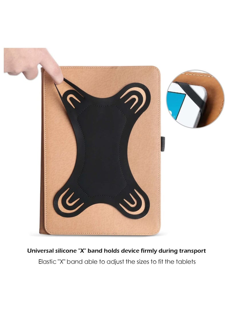 Procases Universal Case for 9-10 inch Tablet, Stand Folio Universal Tablet Case Protective Cover for 9" 10.1" Touchscreen Tablet, with Adjustable Fixing Band and Multiple Viewing Angles -Grey - Image 2