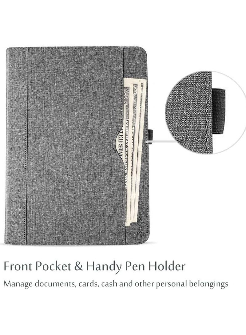 Procases Universal Case for 9-10 inch Tablet, Stand Folio Universal Tablet Case Protective Cover for 9" 10.1" Touchscreen Tablet, with Adjustable Fixing Band and Multiple Viewing Angles -Grey - Image 5