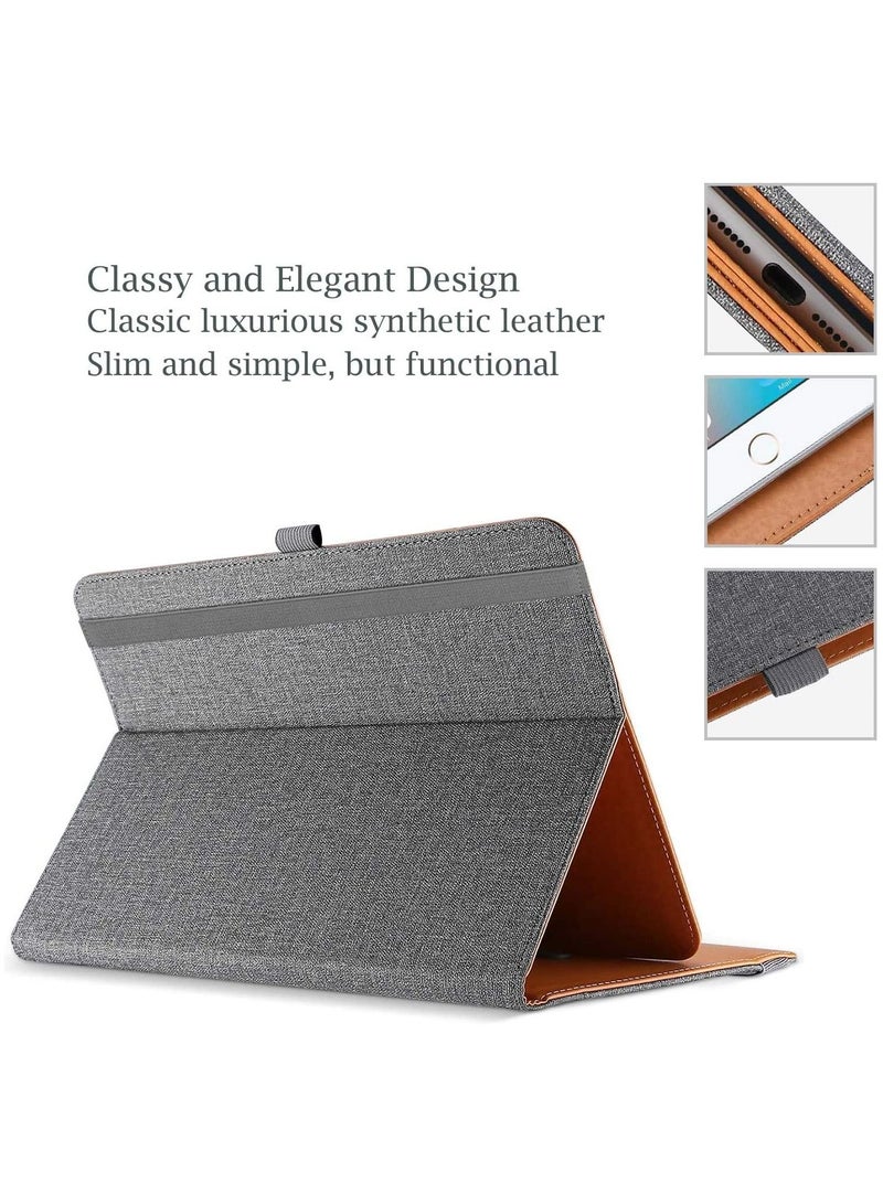Procases Universal Case for 9-10 inch Tablet, Stand Folio Universal Tablet Case Protective Cover for 9" 10.1" Touchscreen Tablet, with Adjustable Fixing Band and Multiple Viewing Angles -Grey - Image 4