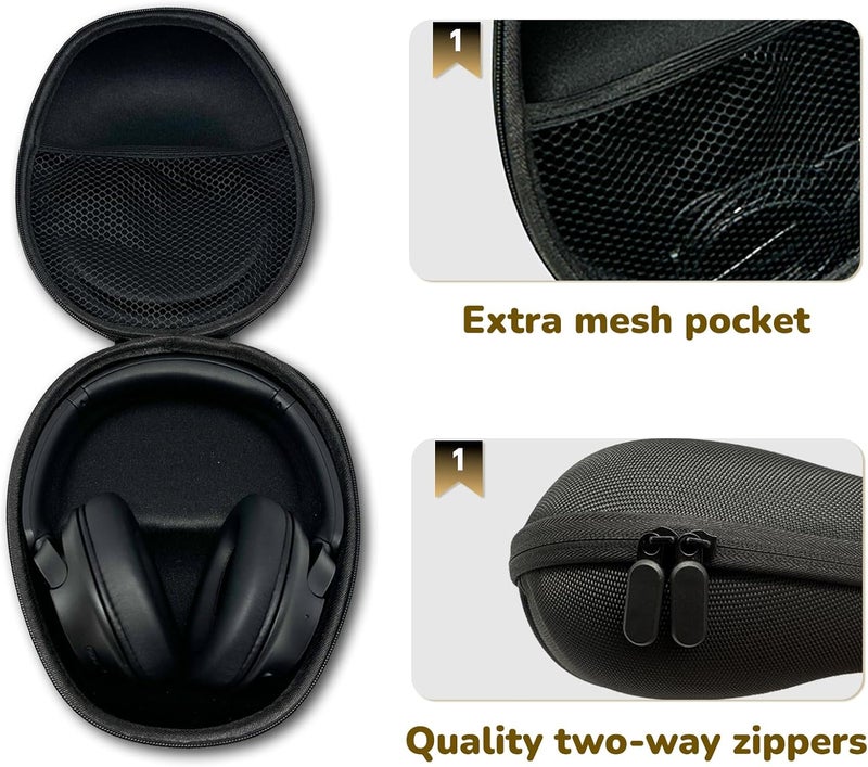Mocamoro حقيبة سفر صلبة عالمية لسماعات Sony ZX Series MDR WH، Bose QuietComfort QC Ultra 45 35، JBL Tune Live، Sennheiser HD Beats Studio Pro Thor Sentey LS Skullcandy Crusher Evo - Image 3