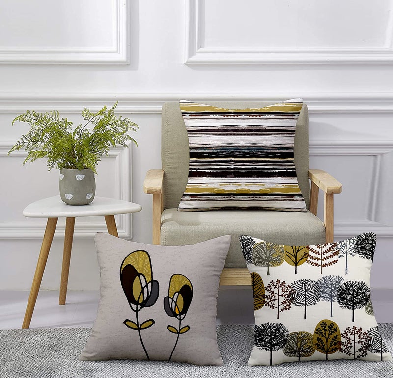 homewards® HD Digital Premium Cushion Covers, 16x16 Inches (Multicolour) - Set of 5 - Image 2