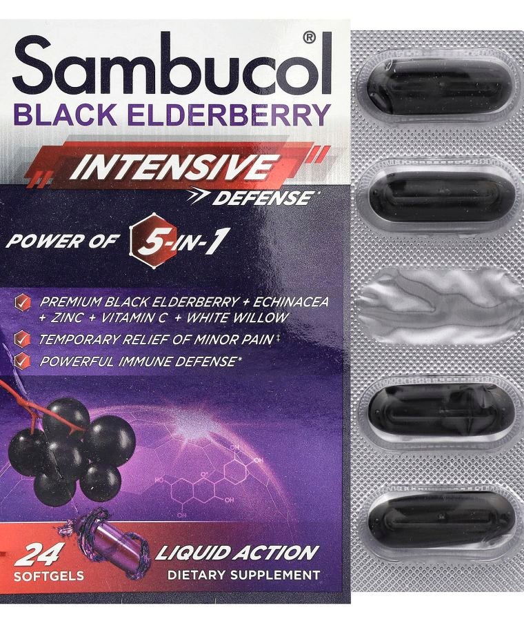Black Elderberry Intensive Defense Power of 5-in-1 24 Softgels