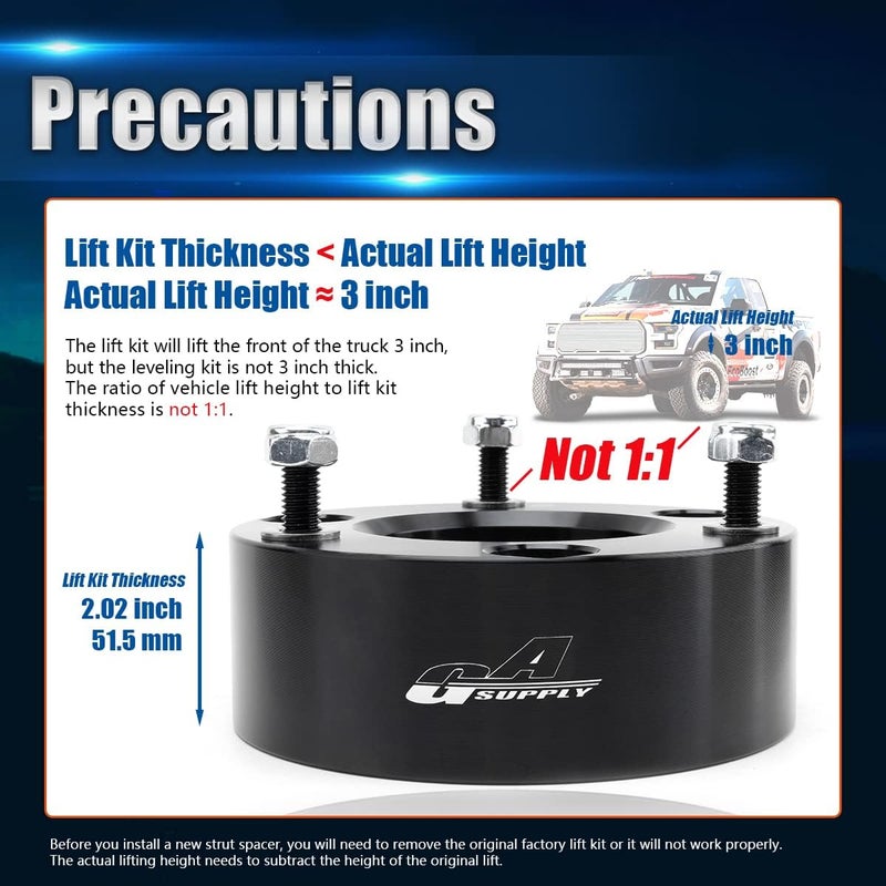 GAsupply 3" Front Lift Kit for 2007-2021 Chevy Silverado 1500 & GMC Sierra 1500 - Image 3