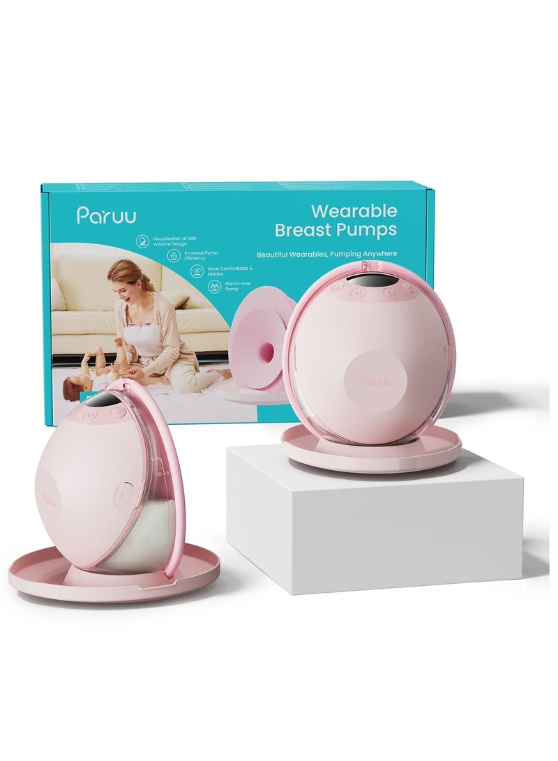 Paruu مضخة ثدي كهربائية قابلة للارتداء P20 بدون استخدام اليدين مع شفط قوي، ضوضاء منخفضة، 4 أوضاع و 12 مستوى - Image 1