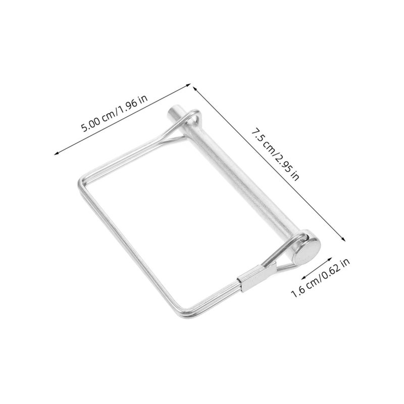 Trailer Coupler Locking Safety Pin 2 Pack Zinc Plated Steel Prevents Accidental Detachment - Image 3
