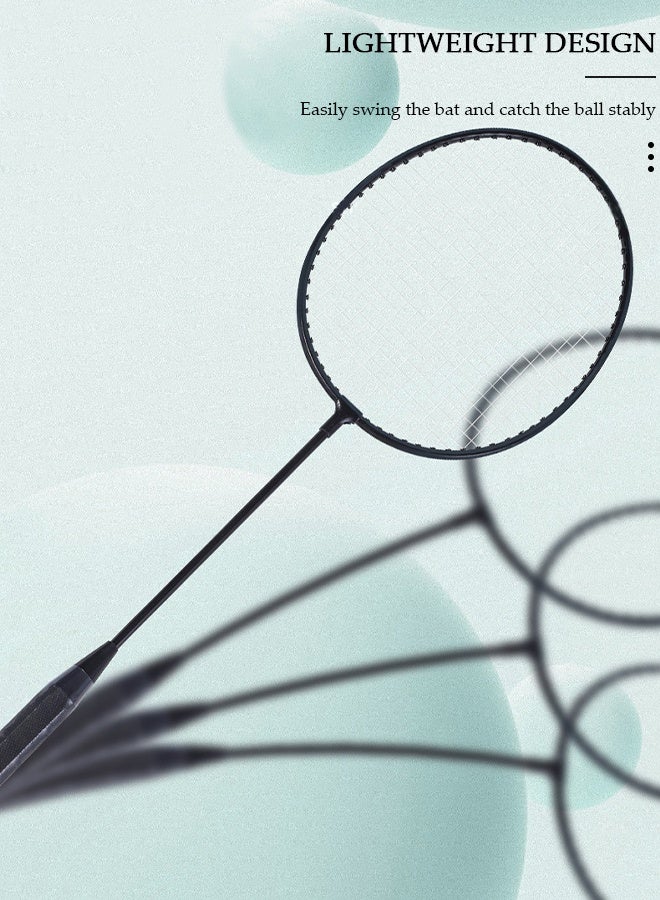 DUNISO مجموعة مضارب كرة الريشة مكونة من لاعبين مضارب كرة الريشة، مضرب كرة الريشة خفيف الوزن مع 3 كرات الريشة، 2 قبضة مضرب و1 حقيبة حمل، ألعاب كرة الريشة في الفناء الخلفي للخارج، الحديقة، الشاطئ، لعبة ممتعة للعائلة - Image 3