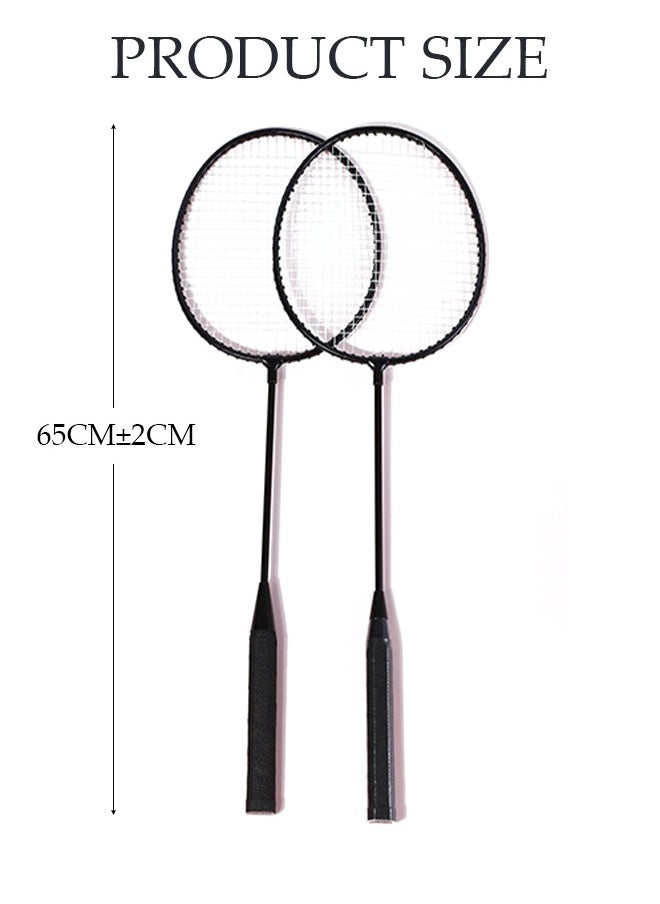 DUNISO Badminton Rackets Set 2 Player Badminton Rackets Lightweight Badminton Racquet with 3 Shuttlecocks 2 Racquet Grip and 1 Carrying Bag,Badminton Backyard Games for Outdoor,Garden,Beach,Family Fun Game  - Image 4
