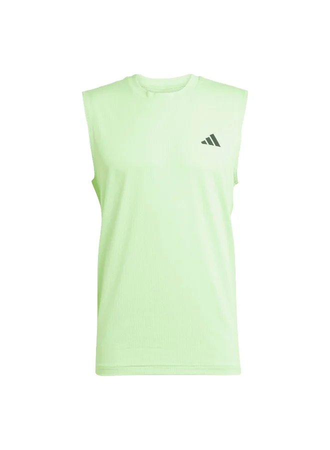 Adidas Adidas Club Tank Top Green T-Shirt (Sleeveless) T-Shirts For Men