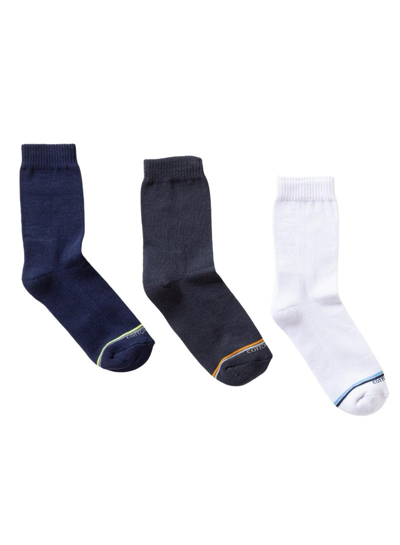 COTTONIL Pack of 3 Half Towel Cotton Collection Sport Socks for Men 35/65  - Image 1