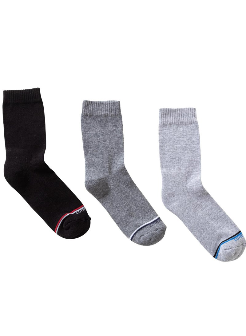 COTTONIL Pack of 3 Half Towel Cotton Collection Sport Socks for Men 35/65  - Image 2