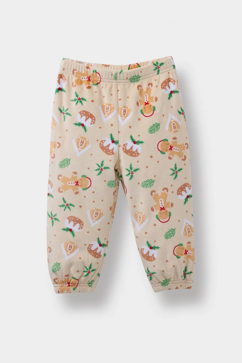 Defacto Baby Boy Christmas Themed Velour Top Bottom 2 Piece Set