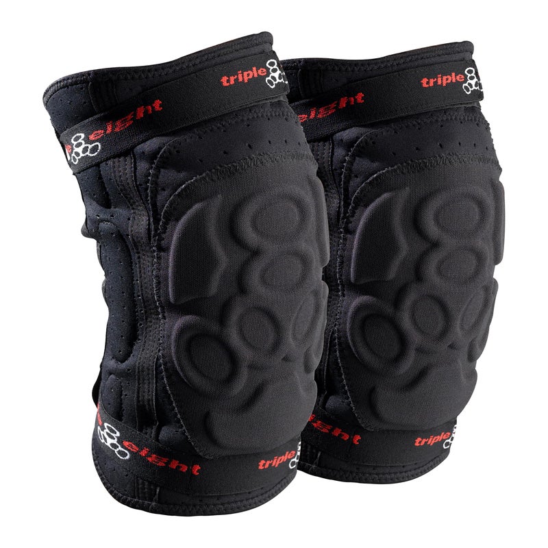 وسادات الركبة Triple Eight ExoSkin خفيفة الوزن ومقاومة للاحتكاك لحماية الركبة لركوب الدراجات الجبلية وBMX والتزلج