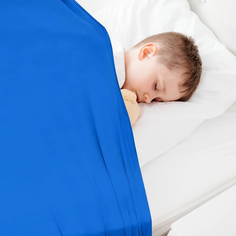 Stretchy Sensory Compression Bed Sheet, Polyester Calming Blanket for Kids, Sleep Aid for SPD, ADHD, Autism, 53.5 X 57.9 Inches - Image 3