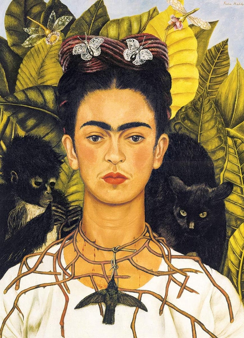 eurographics SelfPortrait with Thorn Necklace and Hummingbird by Frida Kahlo 1000Piece Puzzle  - Image 2
