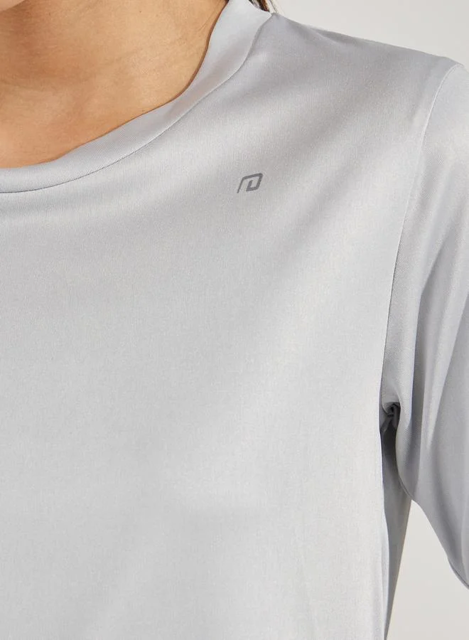 Styli Logo Detail Long Sleeves Basic Top