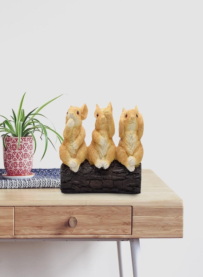 Dalvkot Three Squirrels Showpiece Figurine for Home Decor, Living Room and Office - Image 1