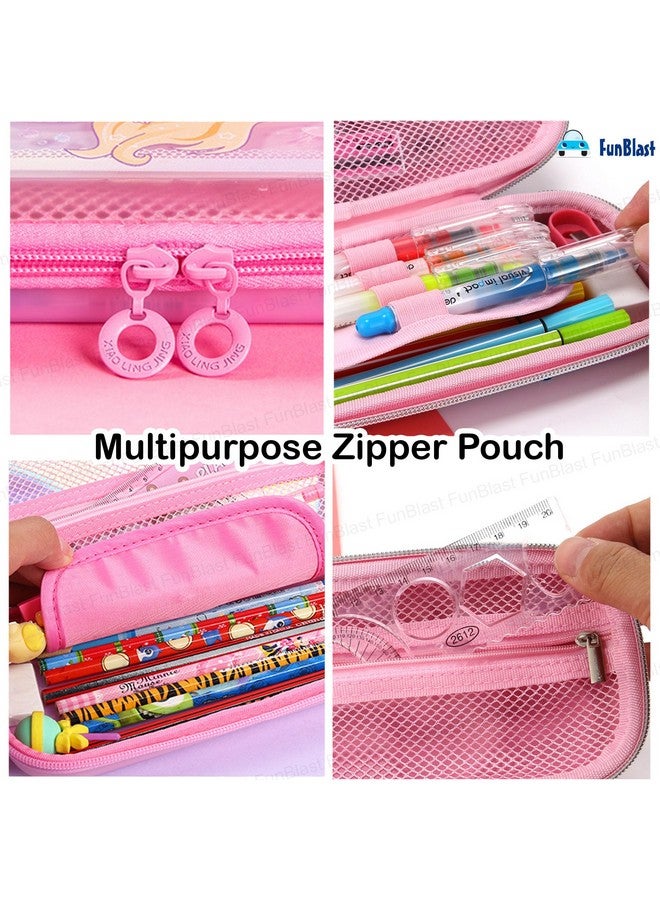 فنبلاست حقيبة أقلام فن بلاست للبنات - حقيبة لطيفة للبنات، حقيبة متعددة الأغراض بسحاب، حقيبة جمالية للبنات، حافظة أقلام كاواي، حقائب لطيفة للبنات، هدية إرجاع للأطفال - عشوائي - Image 3