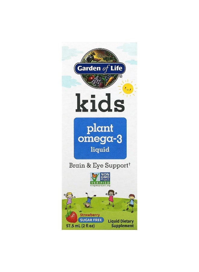 Garden of Life Garden of Life, Kids Plant Omega-3 Liquid, Strawberry, 2 fl oz (57.5 ml)  - Image 1