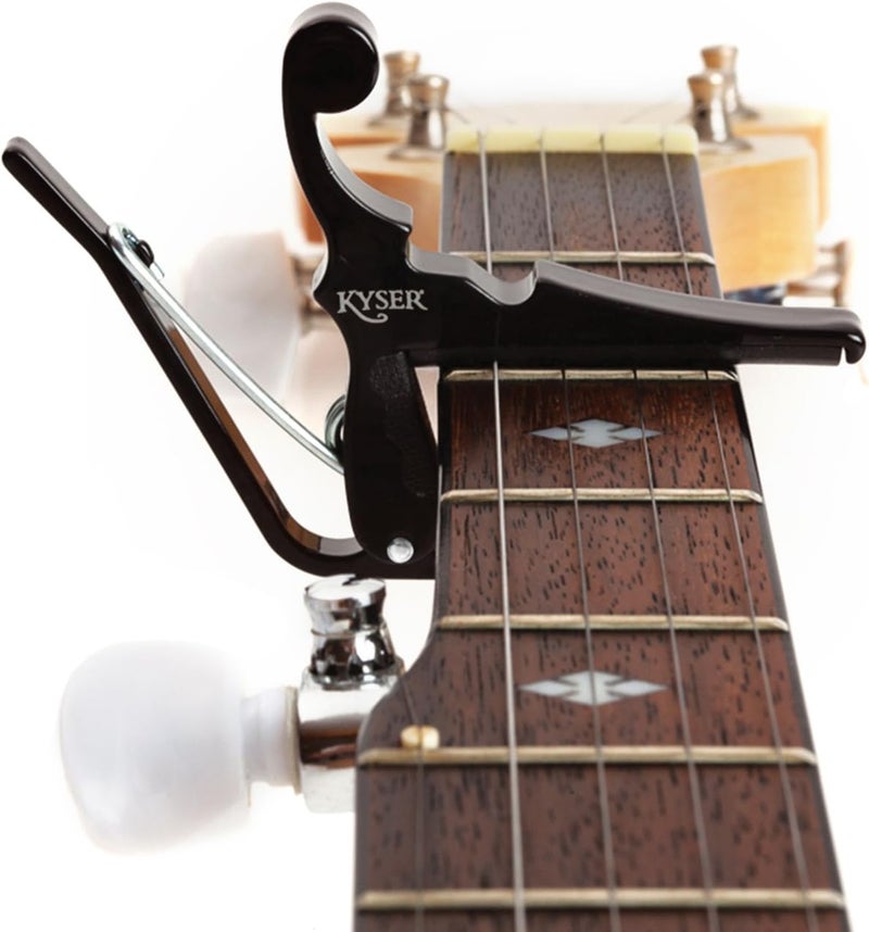 Kyser Musical Products Quick-Change Capo, KBMBA, Black - For Banjos, Ukuleles, & Mandolins, Made in USA, Quality, Strong, Lightweight, Quick & Easy Key Changes, Innovative, Perfect Fit - Image 2