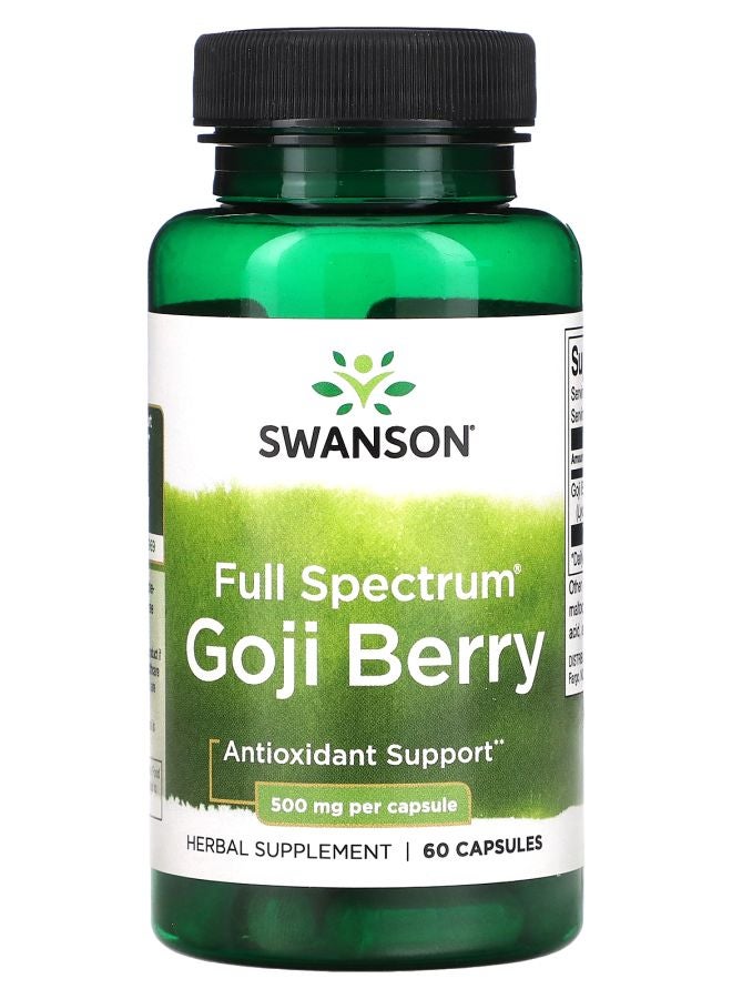 SWANSON Full Spectrum Goji Berry 500 mg 60 Capsules
