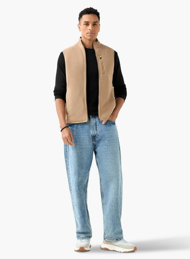 Splash FAV Men Regular Fit High Neck Sleeveless Jacket