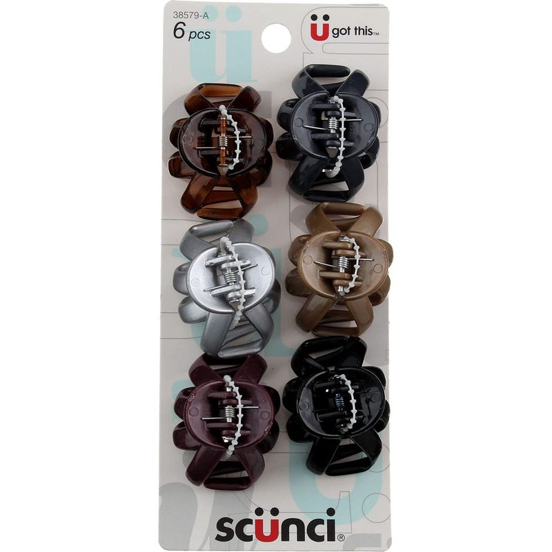 Scunci Beauty Octopus Jaw Size 6pk Scunci Efforless Beauty 4cm Octopus Jawclips, 6 Pack - Image 1