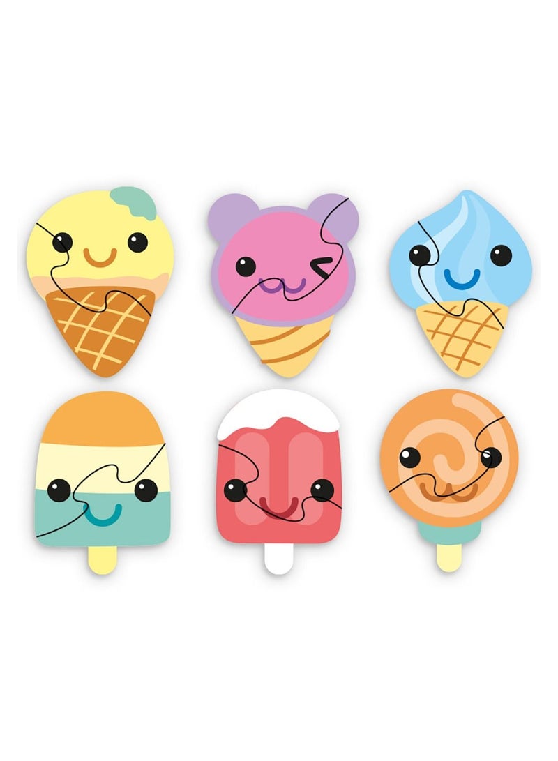 Little Story 6-in-1 Matching Puzzle Educational And Fun Game - Ice Cream - Image 2