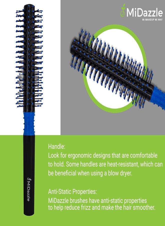 Omidazzle Midazzle Premium Round Hair Brush | Styling, Detangling and Grooming Hair Bursh for Men and Women | Straightens & Detangles Curly Hairs | Reduces Hair Breakage and Promotes Hair Growth | Best Hair Brush for All Hair Types (MIHB0035) - Image 3