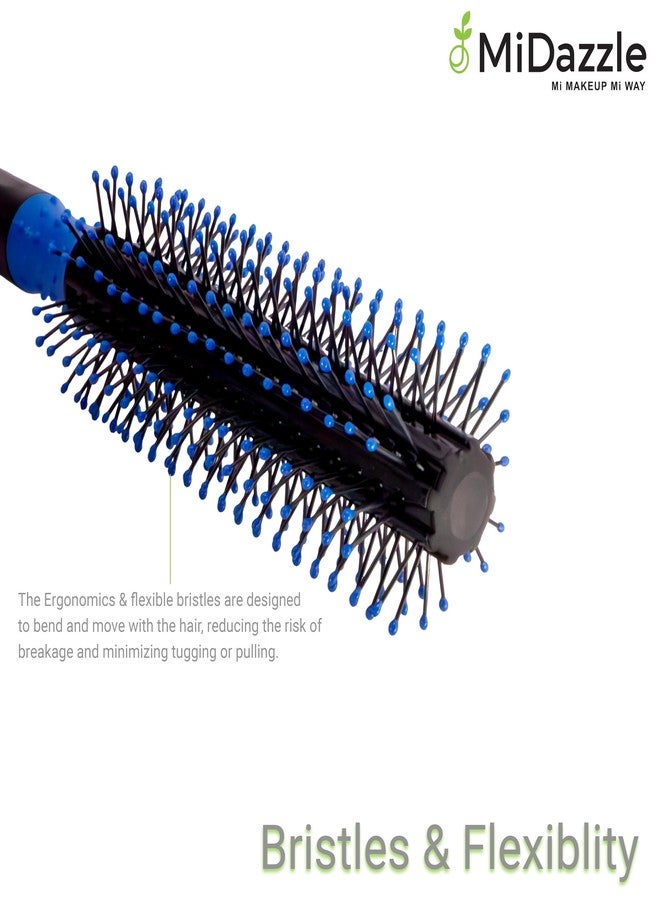 Omidazzle Midazzle Premium Round Hair Brush | Styling, Detangling and Grooming Hair Bursh for Men and Women | Straightens & Detangles Curly Hairs | Reduces Hair Breakage and Promotes Hair Growth | Best Hair Brush for All Hair Types (MIHB0035) - Image 4