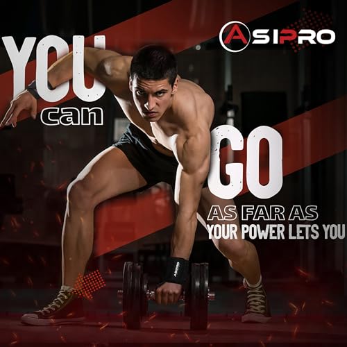 ASIPRO Wrist Straps for Weightlifting Men & Women Wrist Wraps for Weightlifting Muñequeras para Gym Weight Lifting Wrist Wraps for Bench Press Gym Wrist Straps Gym Wrist Support for Working Out - Image 2