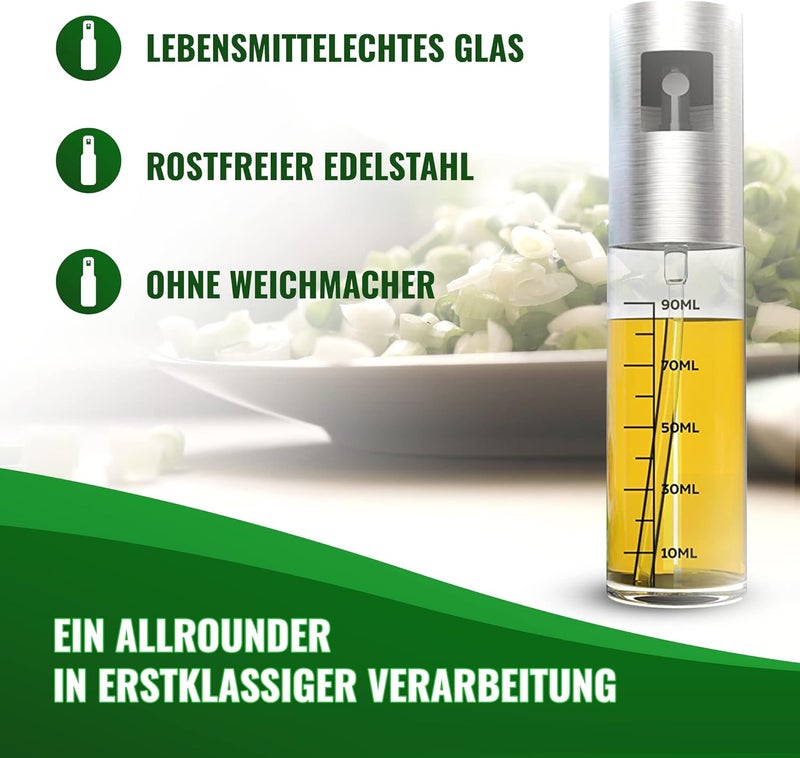 GREEN WISE Oilsprayer for Olive & Vine Oil Spray Bottle, Continuous Spray, 3 OZ, for Cooking, Salad Dressing, BBQ and More - Image 2