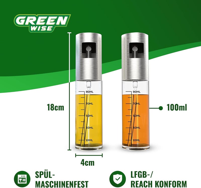 GREEN WISE Oilsprayer for Olive & Vine Oil Spray Bottle, Continuous Spray, 3 OZ, for Cooking, Salad Dressing, BBQ and More - Image 3