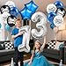 TagreSpike Happy 13th Birthday Balloons Decorations OMG UR A TEENAGER Number 13 Foil Star Balloons Funny Black Blue White Hello 13th Birthday Latex Balloons for Girls Boys 13 Years Old Bday Party Supplies - Image 4