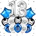 TagreSpike Happy 13th Birthday Balloons Decorations OMG UR A TEENAGER Number 13 Foil Star Balloons Funny Black Blue White Hello 13th Birthday Latex Balloons for Girls Boys 13 Years Old Bday Party Supplies - Image 2