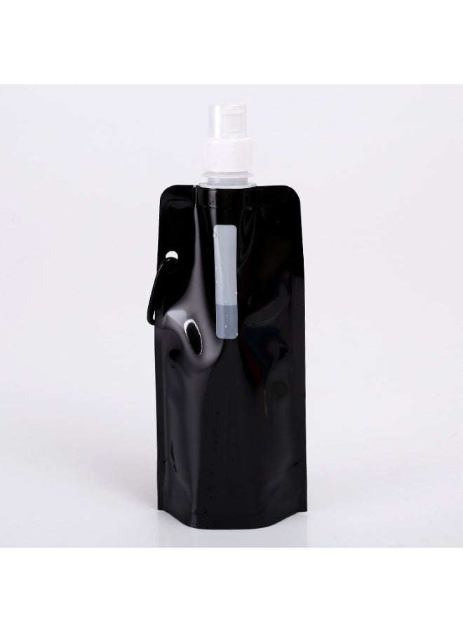 Manufacturers Produce Portable Foldable Water Bag Sports Water Bag Portable Sports Water Bag 480ml Water Bag-Color:Magenta-Capacity:480ml  - Image 3