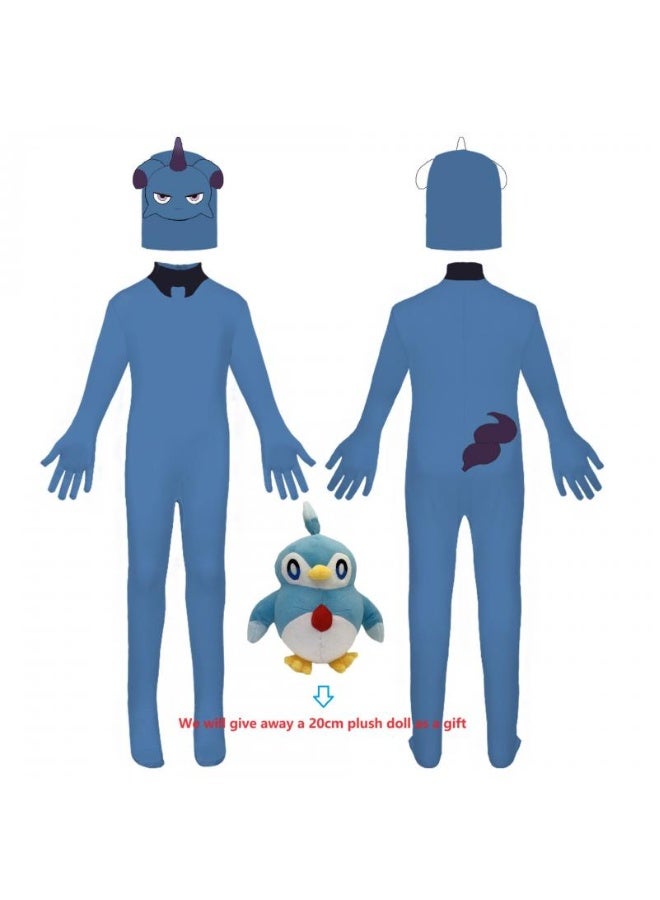 1 Set Party Cosplay Palworld Costume For Kids Adults Depresso Costume With Masks And A Complimentary Plush Doll - Image 1