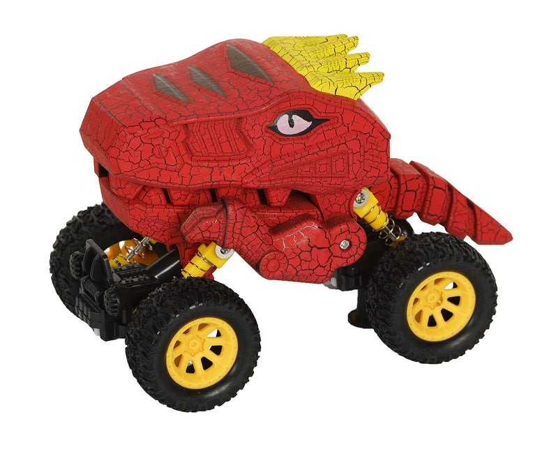 Aeromax DinoFaur Pull Back Dinosaur Truck Red with Yellow Accent PBDBB - Image 2
