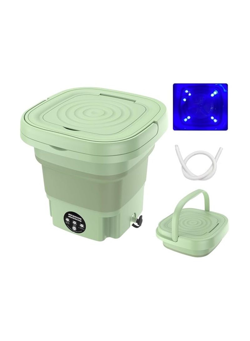 مجموعة غسالة ومجفف صغيرة محمولة سعة 8 لتر للشقق والتخييم والسيارات الترفيهية والسكن الجامعي وغسيل الملابس والسفر - Image 1