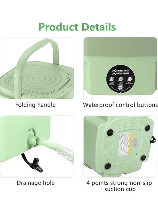 مجموعة غسالة ومجفف صغيرة محمولة سعة 8 لتر للشقق والتخييم والسيارات الترفيهية والسكن الجامعي وغسيل الملابس والسفر - Image 3