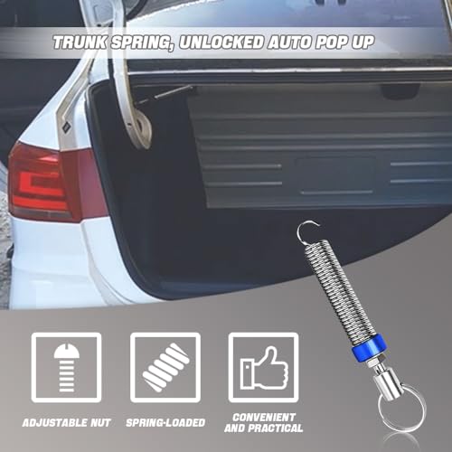 Kutyun 2PCS Car Lift Spring for Trunk, Adjustable Anti-Breakage Auto Trunk Lid with 2 Clamps, Universal Stainless Steel - Image 4