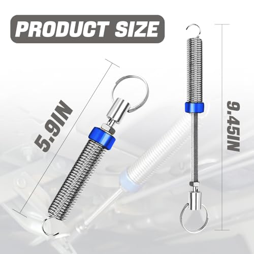 Kutyun 2PCS Car Lift Spring for Trunk, Adjustable Anti-Breakage Auto Trunk Lid with 2 Clamps, Universal Stainless Steel - Image 2