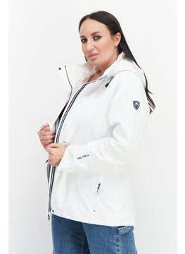 Trespass Women Solid Long Sleeve Raincoat, White  - Image 2