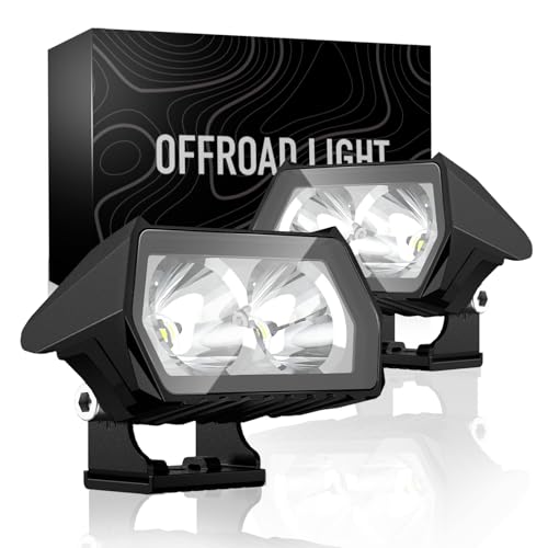 NOVSIGHT أضواء بود LED بحجم 3 بوصة من NOVSIGHT، 2 قطعة أضواء بقعة لأضواء الطرق الوعرة، شريط ضوء LED مقاوم للماء IP68 لأضواء السيارات للسيارات والشاحنات و ATV و UTV - Image 1
