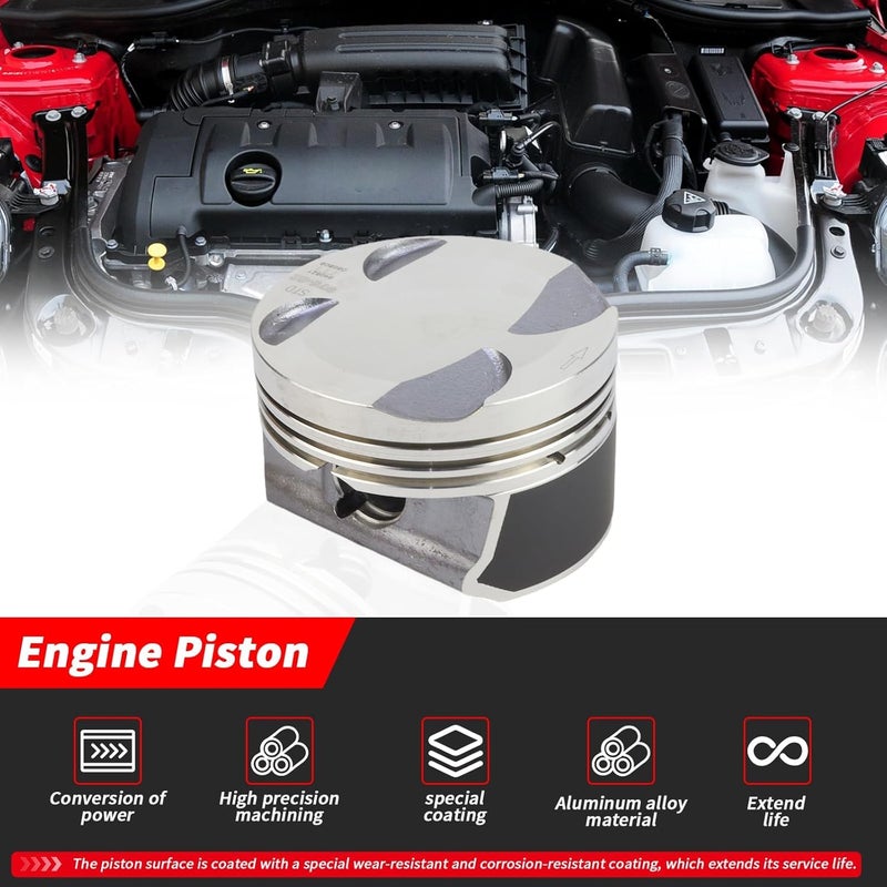 Piston Ring Replacement Kit, Suitable for BMW 2011-2016 F20 116i 118i 120i for MiNi 2006-2015 R55 R56 1.6T Replace Number 11257589348 11257566479 11257566477 11257576975 I04001015 - Image 2