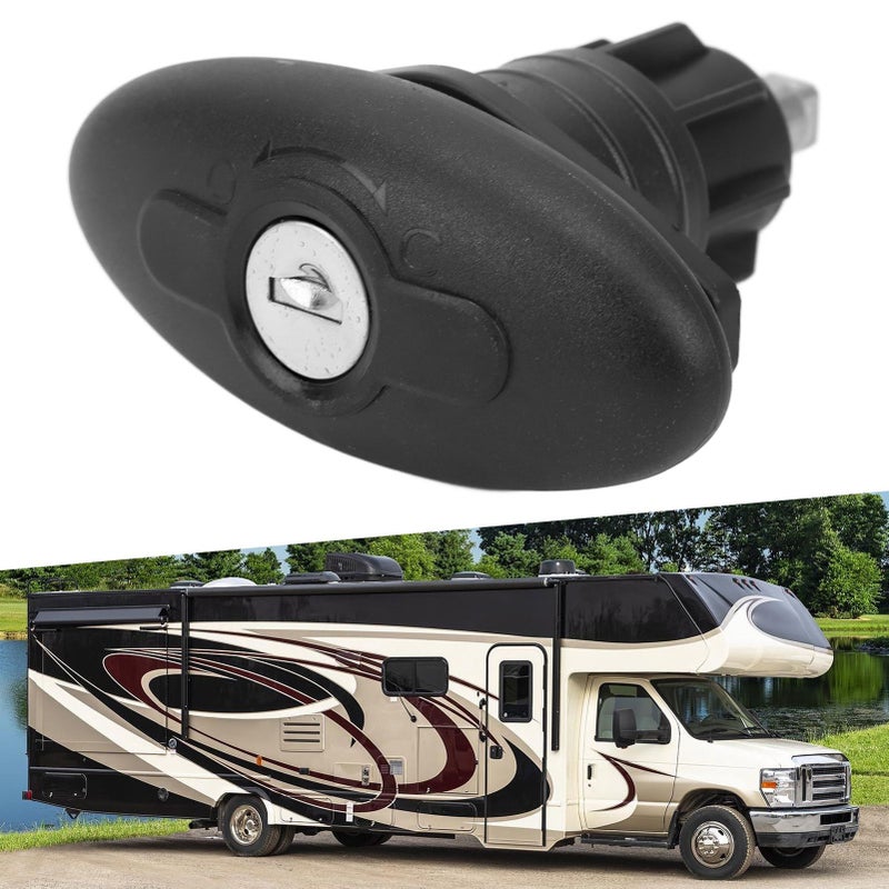 RV Cabin Door Compression Lock Rotary 30mm Zinc Alloy Nylon for Caravan Yacht Camper - Image 1